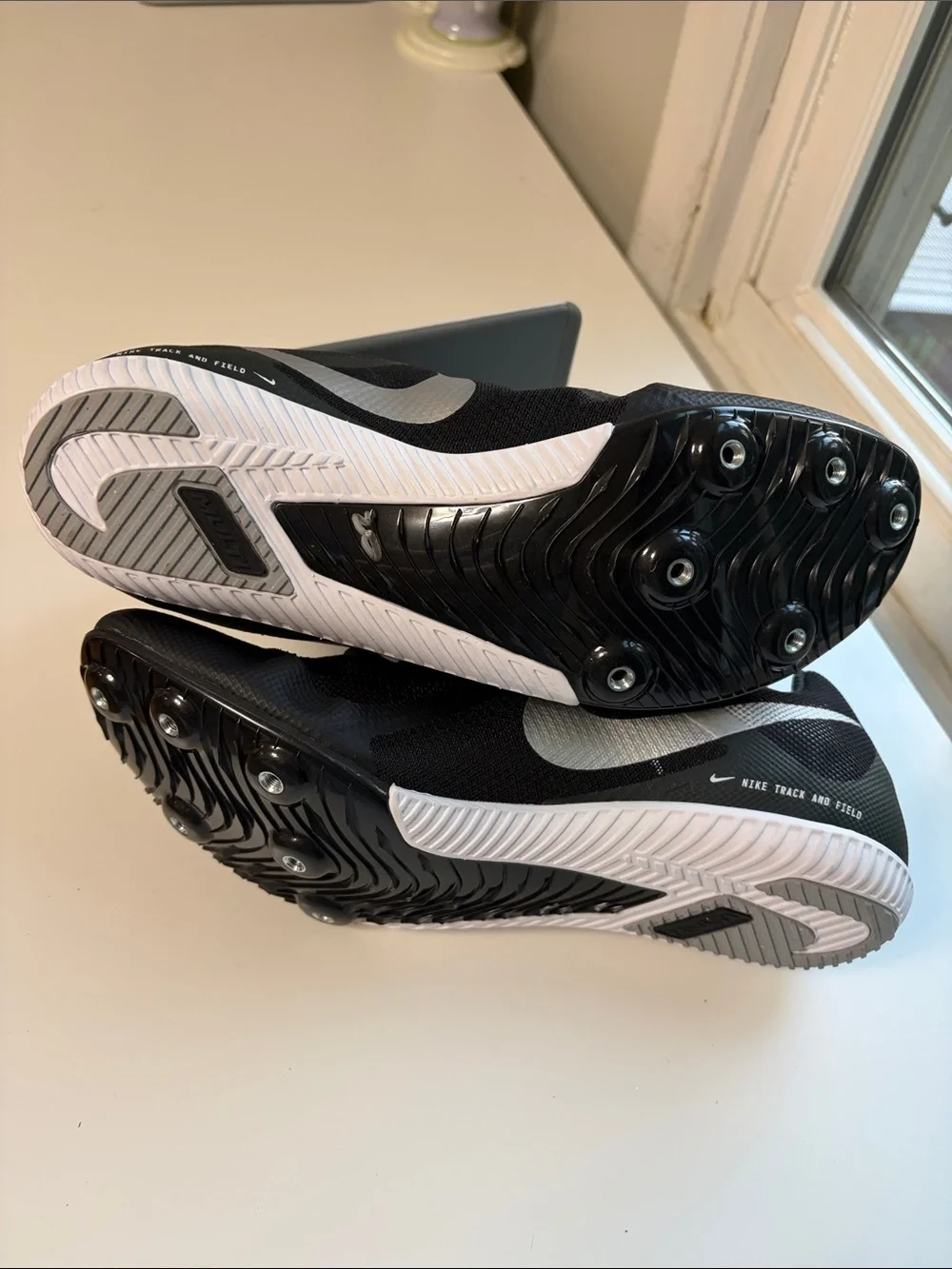 Nike Zoom Rival Multi Track & Field Shoes Black/Silver Men 9.5 NWOT